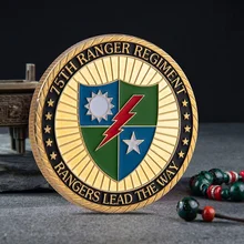 

U.S. Military Commemorative Coins Military Challenge Coins Embossed Crafts Medal of Honor Rangers Lead the Way Collection