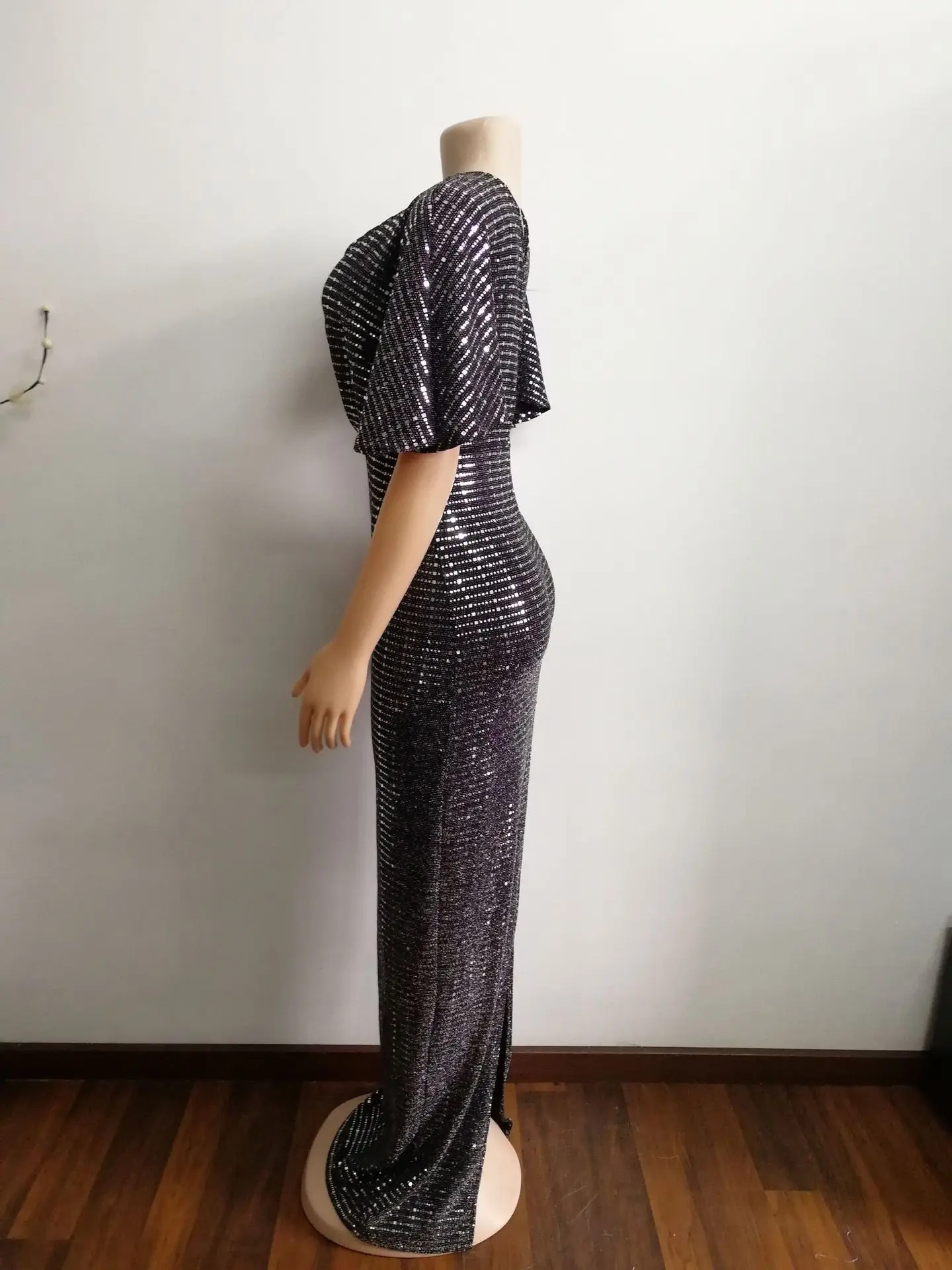 2019 Новое поступление летнее сексуальное модное стильное длинное платье с v-образным вырезом большого размера