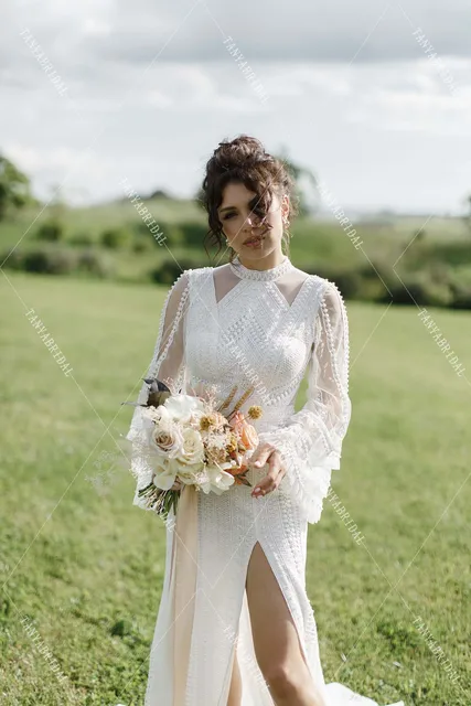 SHORT DRESS WITH LACE SLEEVE TO THE GYPSY main image 1