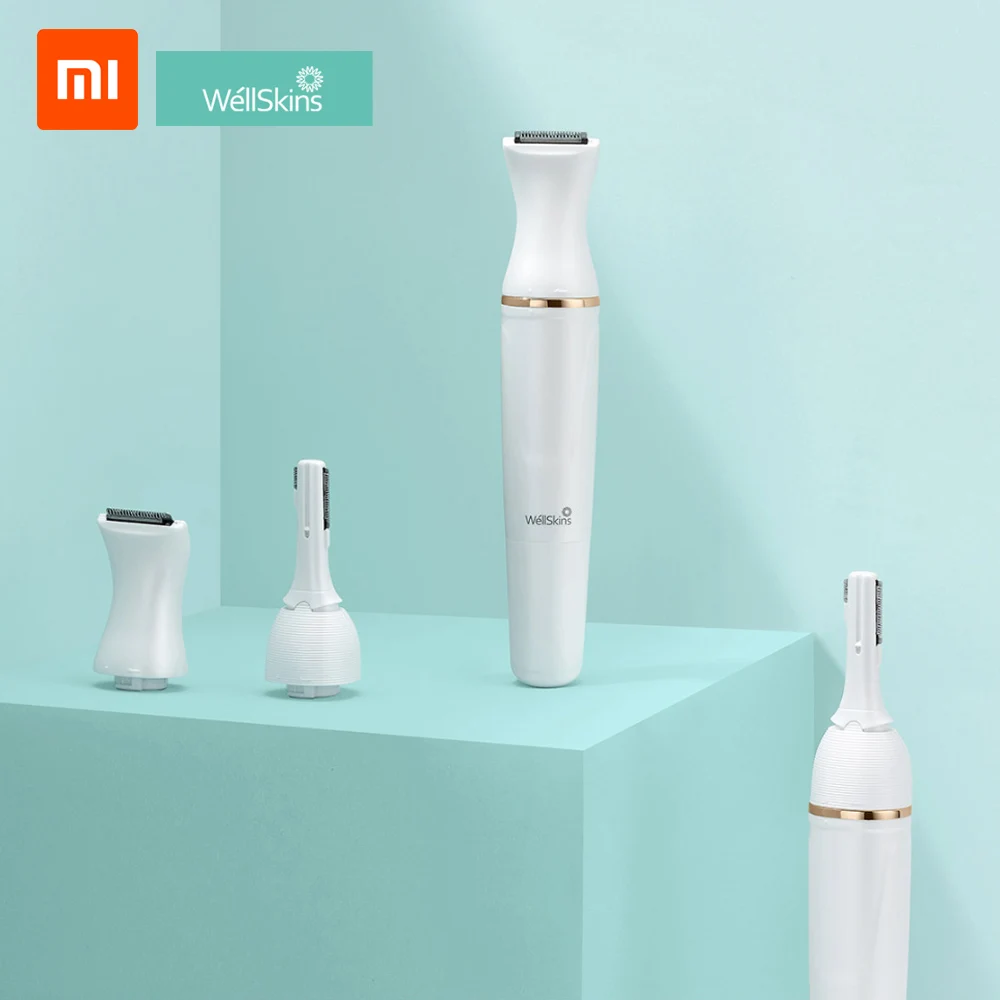 Xiaomi Youpin Wéllskins электрический триммер для бровей ремонтник бритвы для волос на теле удаление с поворотной головкой 30 ° регулируемая режущая головка