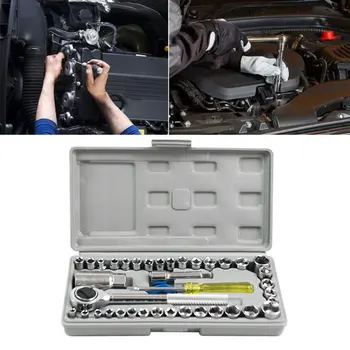 

Vehemo 40pcs Motorcycle Wrench Set Household Wrench Universal Socket Wrench Disassembly Tool Repair