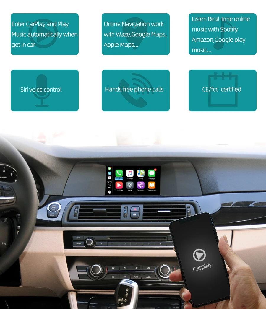Sinairyu wifi беспроводной Apple Carplay Car Play Модифицированная 5 серия F07 F10 F11 F18 NBT 2013- для BMW Android Auto Mirorring