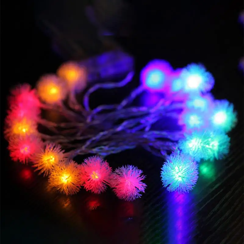 Снежные шары 2,5 м 20LED гирлянда Сказочный светильник водонепроницаемый открытый Рождество снежные хлопья гирлянда Свадебная вечеринка Домашний Сад Гирлянда Декор