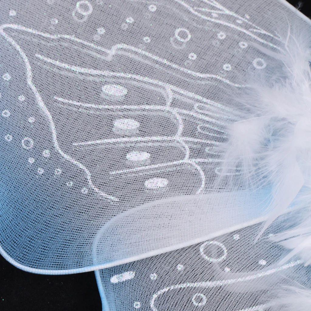 MagiDeal Feather Ribbon Butterfly Angel Fairy Kid Girls Birthday Party Fancy Dress Kindergarten Perfect Decor Light Blue