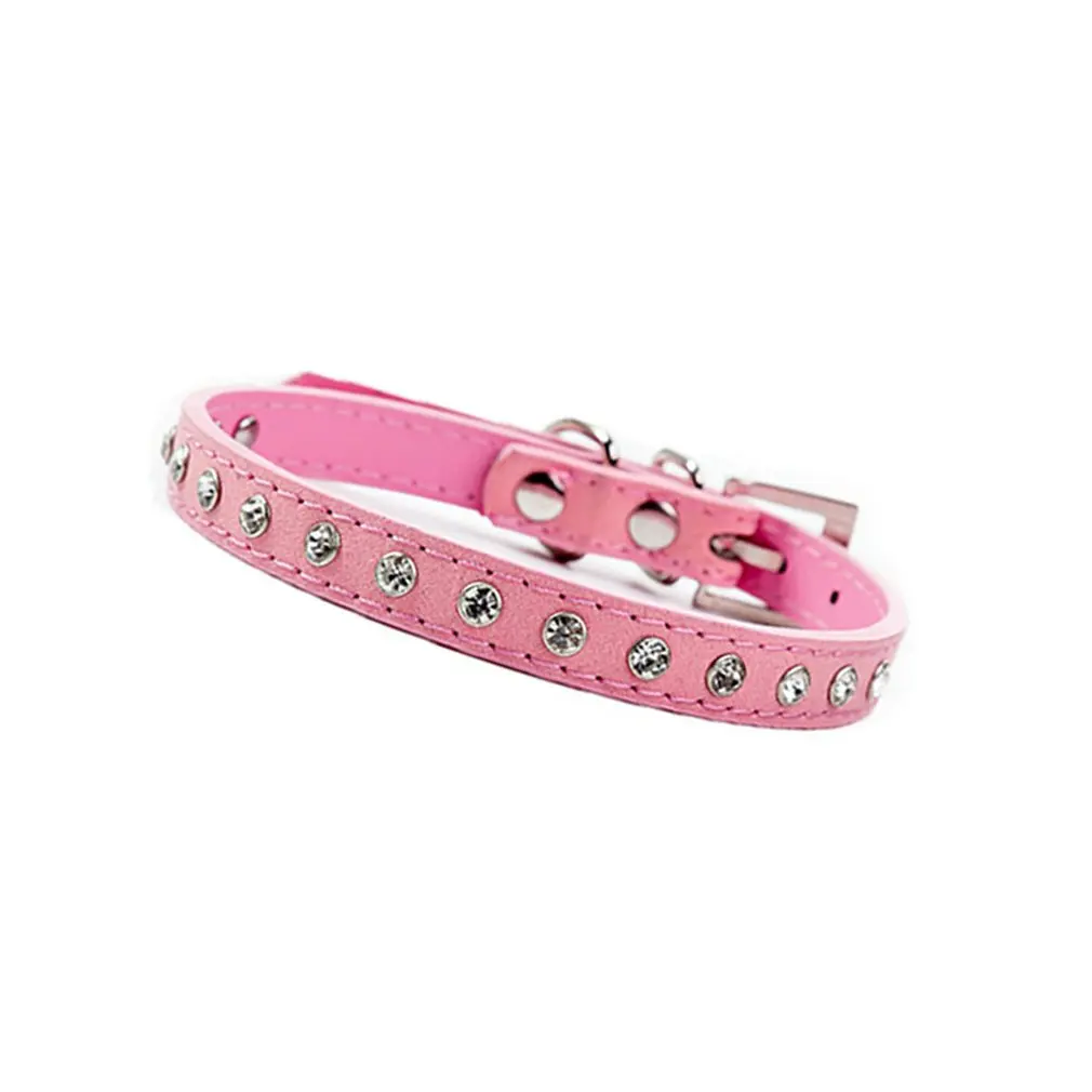 Collar For Small Dogs Puppies Cat Pet Supplies Product Adjustable Collars Crystal Diamond Dog Collar Pet Accessories