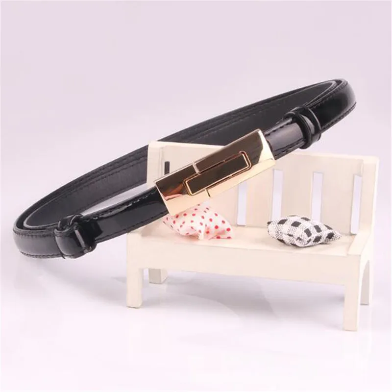 

100 см * 1,4 см тонкий пояс, Женский однотонный ремень из искусственной кожи, женский модный ремень с металлической пряжкой для платья