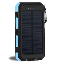 

Solar Power Bank True 10000 MAh Dual USB External Waterproof Polymer Battery Charger Outdoor Light Compass Outdoor Power Bank
