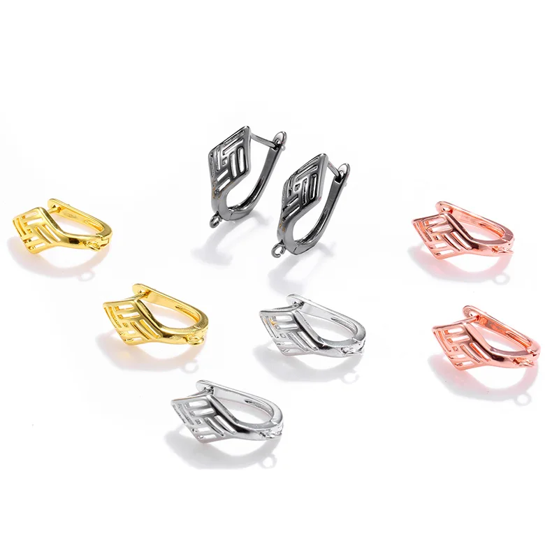 

DIY Earrings Clasps Hooks for Woman Handmade Jewelry Making Accessories Fashion Design Hollow Earrings Hooks