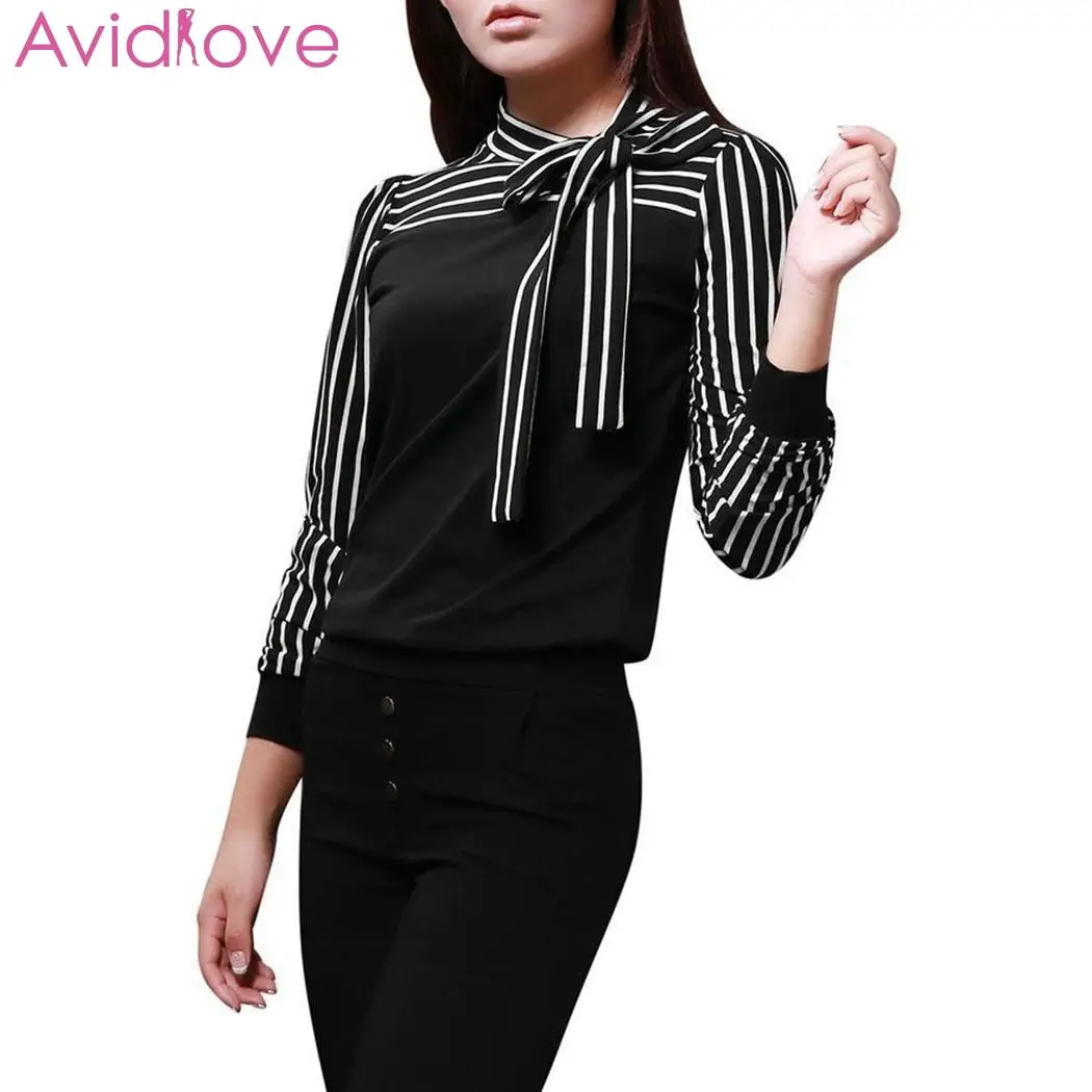 Женская мода с бантом и круглым вырезом длинный рукав обычный Повседневный