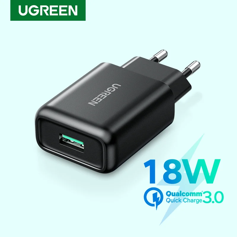 usb fast charge Ugreen USB Quick Charge 3.0 QC 18W USB Charger QC3.0 Fast Wall Charger Mobile Phone Charger for Samsung s10 Huawei Xiaomi iPhone powerbank quick charge 3.0