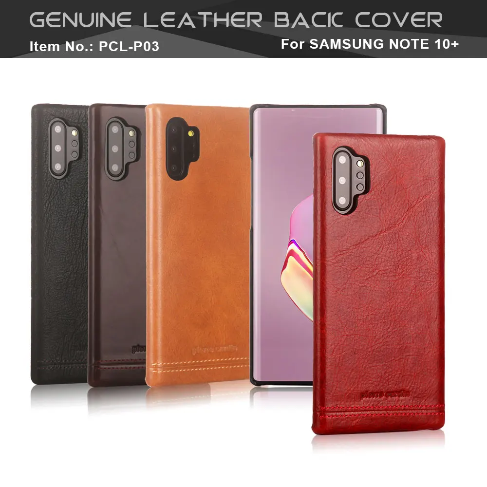 

Pierre Cardin Hot Sale Genuine Leather For Samsung Galaxy Note 10 Plus 5G Note10 5G Case Vintage Slim Hard Back Cover Anti fall
