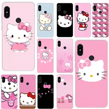 Мобильный чехол для телефона для Xiaomi Redmi Note 8, 6, 7, 5 Pro Xiaomi 4 4X 5A прекрасный розовый рисунок «Hello Kitty» милый