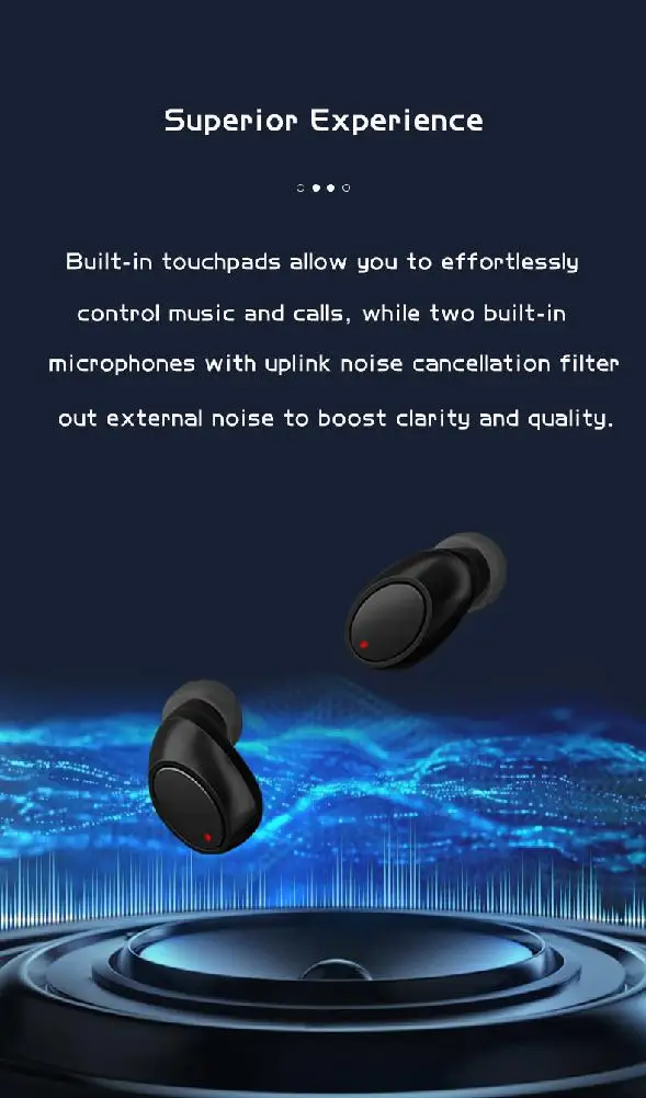 Bluetooth Wireless Earset Air3 TWS Binaural Touch Earset Waterproof In-ear Earphones Sports Stereo Music Earphones r60