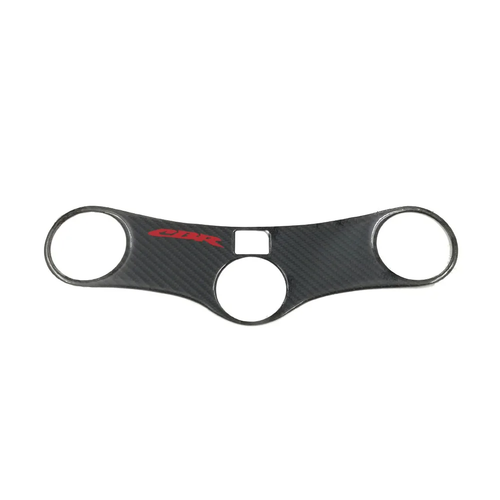 CBR600RR 05 06 тройное дерево наклейка накладка Топ зажим передняя крышка наклейка для Honda CBR600 RR 2005 2006 углеродное волокно 3D верхняя