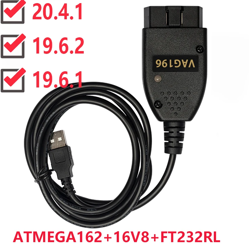 Vag com 20.4.1 vagcom 19.6.2 hex pode interface usb para vw audi skoda seat vag 20.4.2 tcheco inglês atmega162 + 16v8 + ft232rl