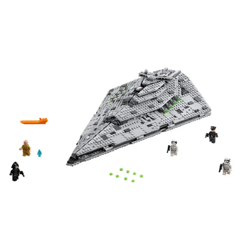 

The First Order Star Destroyer Building Blocks With Action Figure Compatible Star Wars Sets Toys For Children 75190