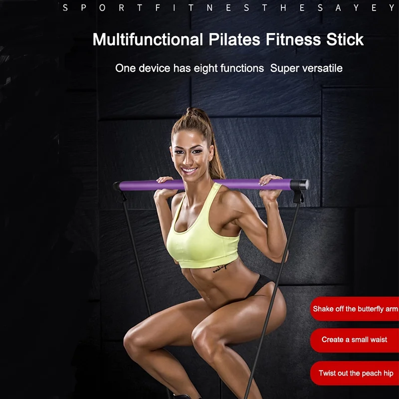 Portable Pilates Bar Stick Fitness Exercise Bar Yoga Stick