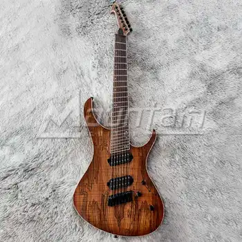 

Mountain fanned fret 7 string electric guitar mahogany body Spalted Maple top 9 pieces neck free shipping