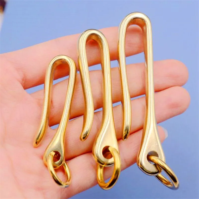 100% латунная пряжка в форме собаки крючок застежка молния брелоки D круглые кольца