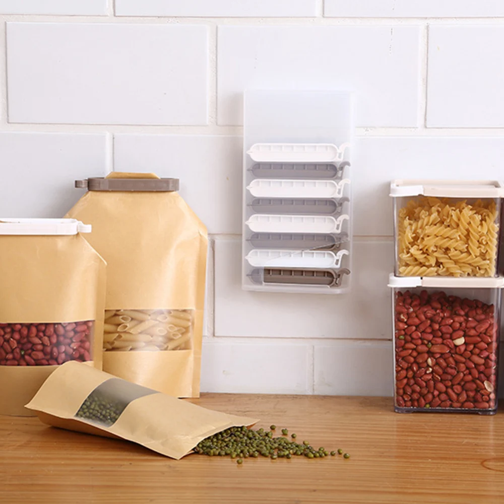 

10 Pcs Portable Food Snack Storage Sealed Bag Sealer Clips Food Bag Clips Kitchen Tool Clamp Household Food Seal Closure Clip