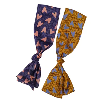 

Summer bandage with double-sided heart-shaped printing wrist ribbon narrow and long scarf girl essential items