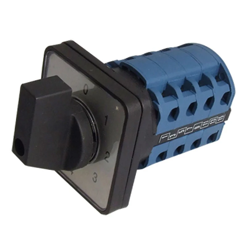 

LW28-20 Ui 380V 5 Positions 16 Terminals Changeover Cam Switch Black+Blue