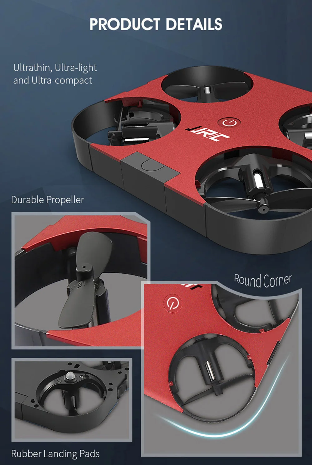 JJRC H70 мини-Дрон ультра-тонкий пульт дистанционного управления Квадрокоптеры 4ch планка отношение держать со складной рукояткой уличные игрушки ZLRC
