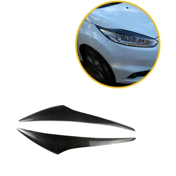 

for Ford Focus 2015-2018 Carbon Fiber Headlights Lamp Eyebrow Eyelid Cover Sticker Trim