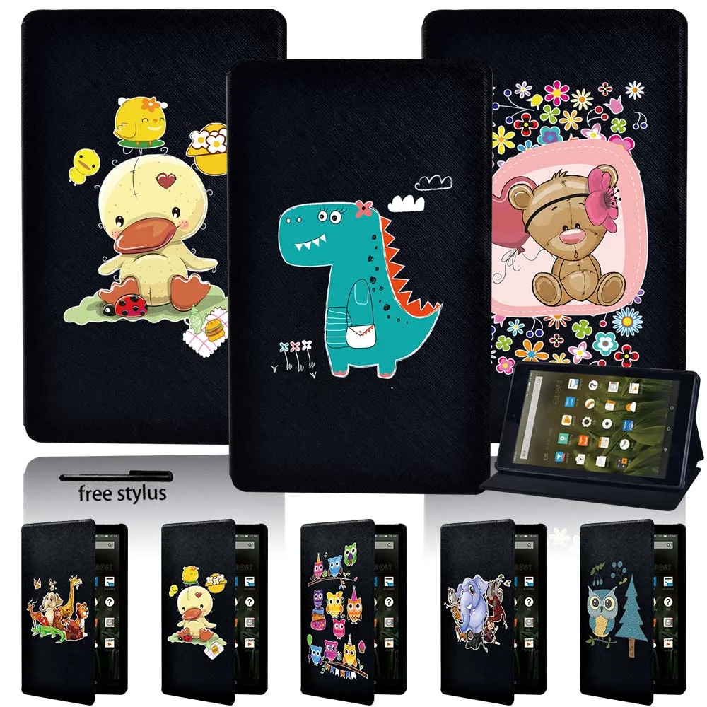 

Rugged Heavy Tablet Cover Case Suitable for Amazon Fire 7/Fire HD 8/Fire HD 10 Anti-Dust Leather Cover Case Protective Shell