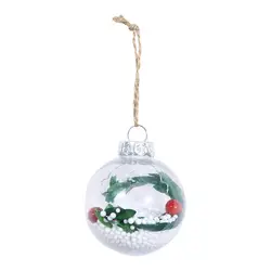 Рождественское украшение для дома, украшение для Рождественская игрушка, шар, прозрачный, можно открыть пластик, прозрачные вечерние
