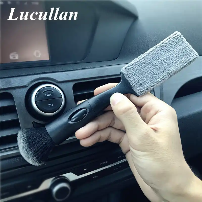 Lucullan Double Side Multi Function Interior Cleaning Brushes Car