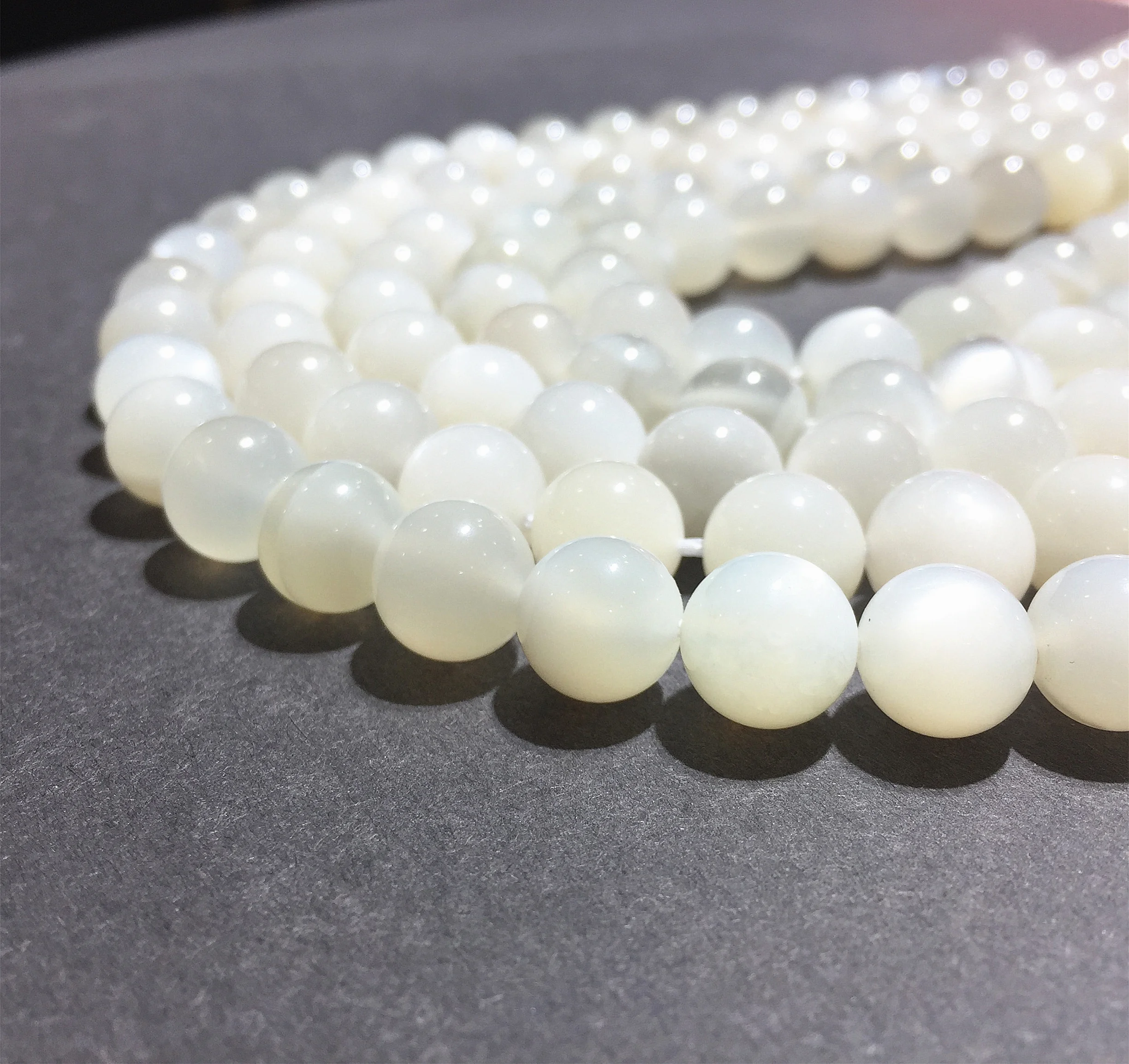 

Natural Moonstone Smooth Round Loose Bead Gemstone Spacer For DIY Necklace Bracelet Accessories Jewelry Making 6mm 8mm 10mm 12mm