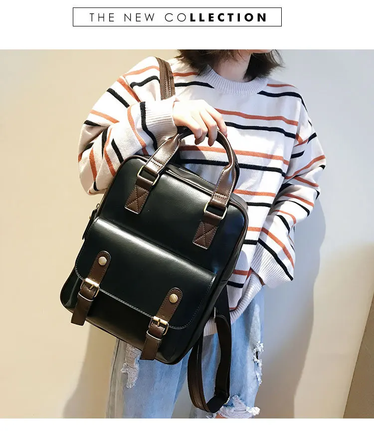 Mochila Feminina, школьные сумки с защитой от кражи, водонепроницаемые, для путешествий, в винтажном стиле, для ноутбука, коричневый кожаный большой рюкзак для женщин, дизайнерский