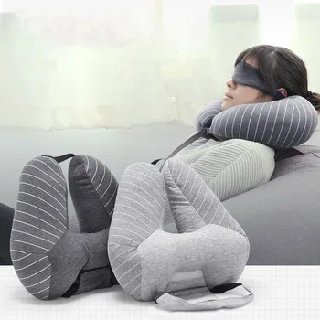 

Protective neck u-shaped pillow Foam particle u-shaped pillow plus sleep eyeshade Suitable travel nap