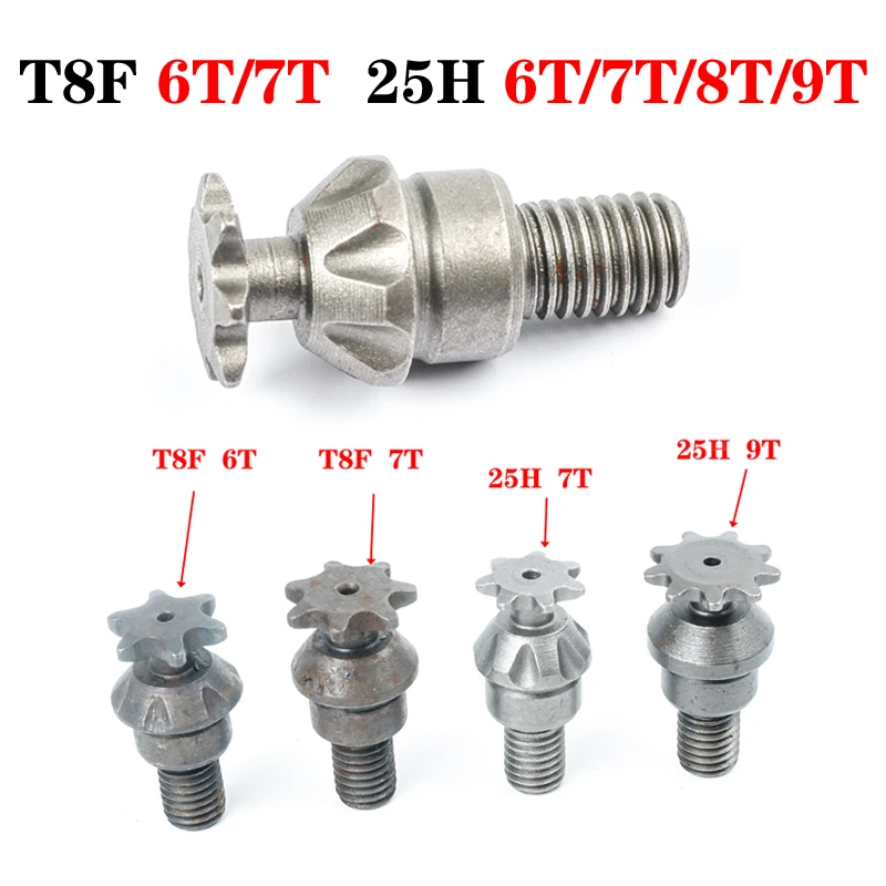 47cc 49cc 25H 6T 7T 8T 9T Tooth/T8F 6T 7T Clutch Drum Gear Box Front Chain Sprocket For 2 Stroke Engine Pocket Bike Mini Moto engine sprocket