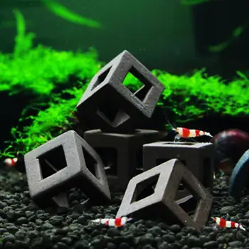 

SOLEDI 2*2*2cm Aquatic Ornament Hiding Caves Aquarium 5Pcs Cube Frame Pottery Clay Stone Ceramic DIY Drop Shipping