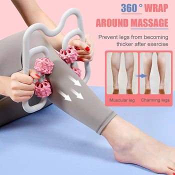 

4/2 Wheels Trigger Point Massage Roller Massage Balance Mat Exercise for Arm Leg Yoga Fitness Muscle Massager