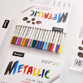

Universal Metal Color Paint Pen Set Album Photo Pen 20 Graffiti Painting Paint Pen Watercolor Painting Student Painting Brush