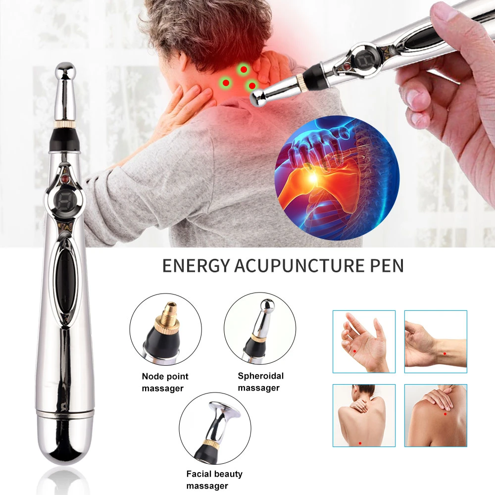 Electronic Acupuncture Pen Electric Meridians Laser Therapy Heal Massage Pen Meridian Energy Pen