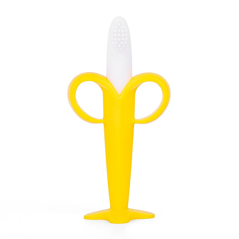 Baby Silicone Training Toothbrush BPA Free Safe Toddler Teether Teething Ring Kids Teether Toys Newborn Infant Chewing Gift