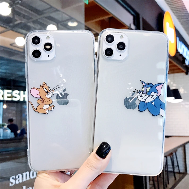 

For Iphone 11 Pro Max Case Clear Case 6 7 8 6S Funny Tommy Jerry Back Cover 6Plus 7Plus 8Plus X XS XR