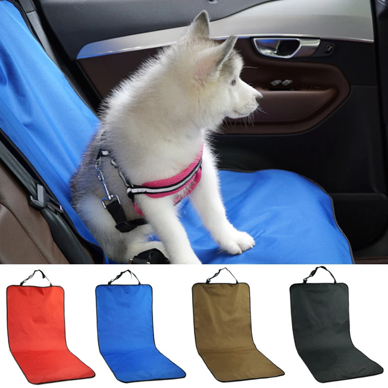 Funda de asiento delantero de coche para mascotas, Protector impermeable antideslizante para asiento de banco, accesorio Interior de viaje, alfombrilla con cinturón de seguridad