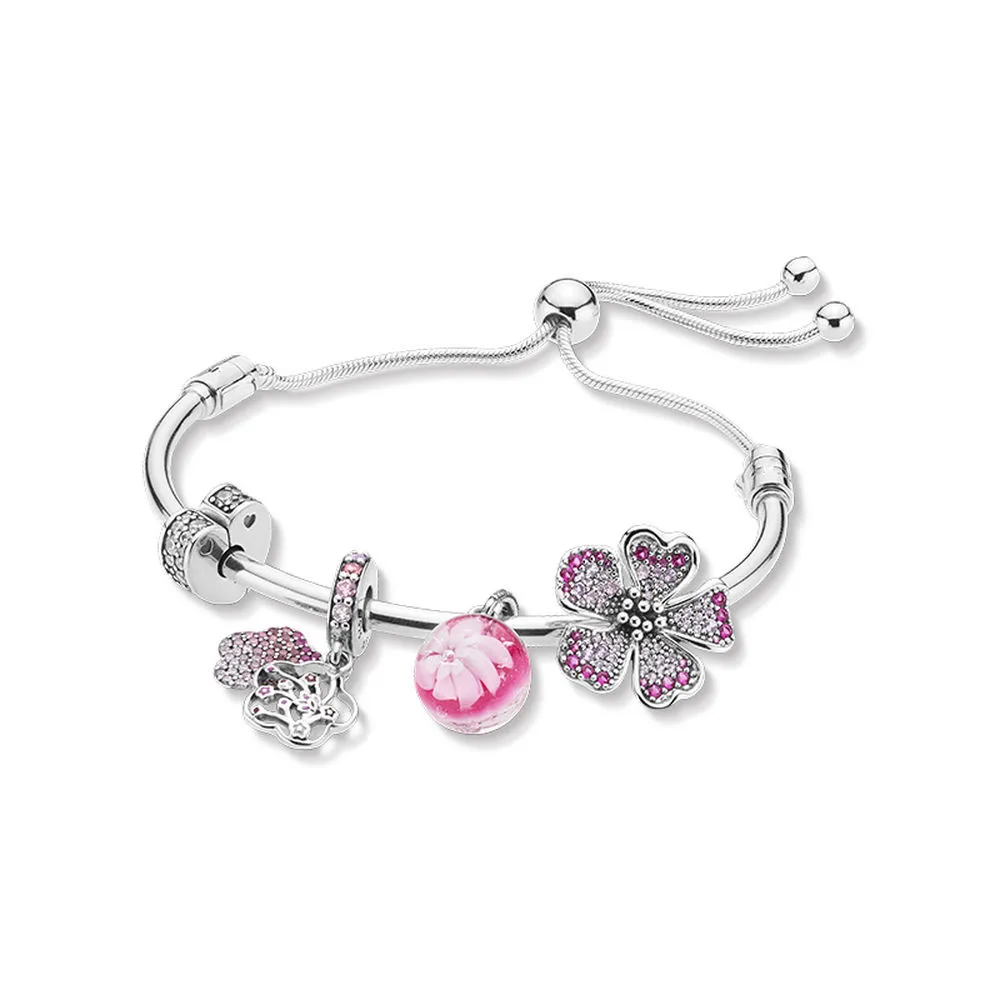 

Kaliyah 100% 925 Sterling Silver 1:1 Original Reproduction Style With Heart-Shaped Clasp Charm Shrink Bracelet Free Of Charge