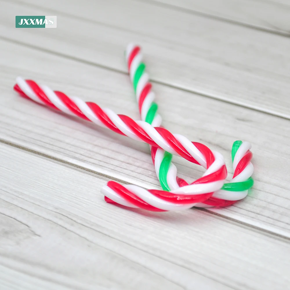 Christmas Pendant Plastic Candy Cane Artificial Lollipop Home Xmas Tree Decoration New Year Children's Gift Natal Navidad