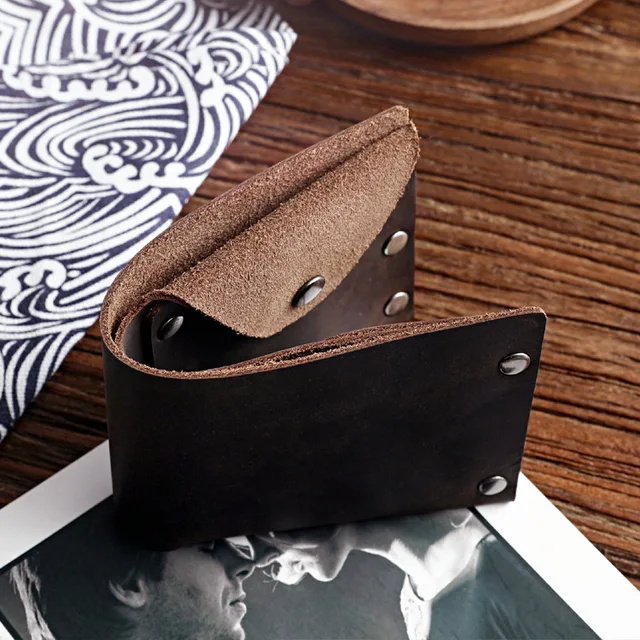 Finelaer Leather Minimalist Bifold Multi 8 Card Slot Organizer Case Wallet Cinnamon