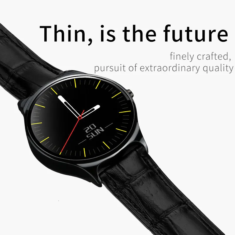 Full round screen metal smart watch sports heart rate blood pressure monitoring watches multi-function For Apple Iphone