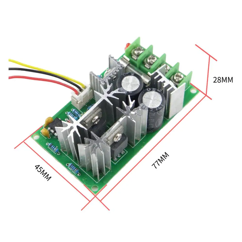 CHANCS мини Электрический мотор 775 AC/DC 12V/24V Шестерни с PWM Регулируемый реверсивный