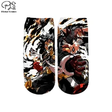 PLstar Космос Прямая ; ; аниме «Мой герой красочные Новая мода 3DfullPrint Для женщин/мужчин/для мальчиков и девочек, короткие носки S-2