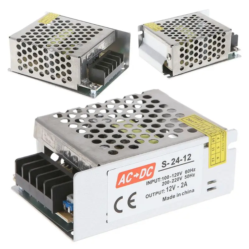 AC 100-220V к DC 12V 2A 24W переключатель питания Драйвер адаптер светодиодный светильник