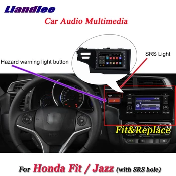 شراءنظام وسائط متعددة للسيارة بنظام أندرويد لسيارة Honda Fit/Jazz 2013 2014 2015 2016 2017 2018 إطار راديو مزود بشاشة ملاحة لتحديد المواقع بفتحة SRS